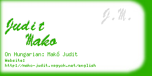 judit mako business card
